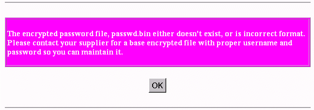 passwd.bin File Error Message