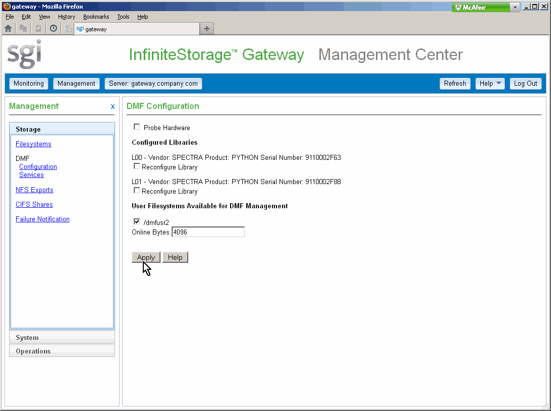 Updating the Configuration