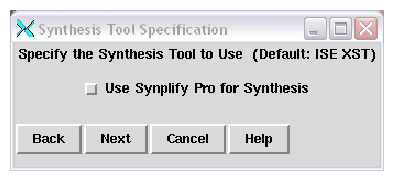 Synthesis Tool Specification