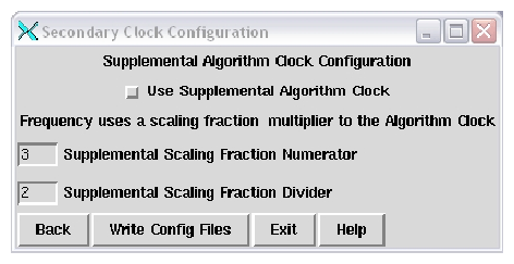 Supplemental Algorithm Clock Configuration