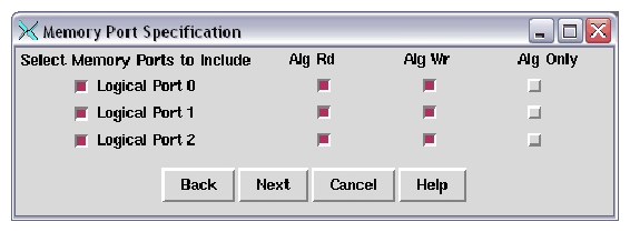 Memory Port Specification