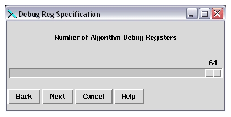 Number of Debug Registers Selection