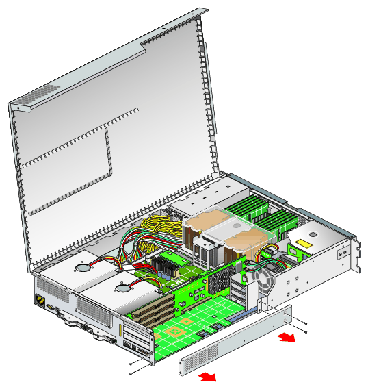 Removing the Lower PCI/PCI–X Support Bracket