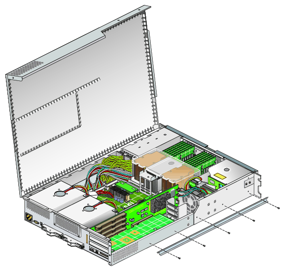 Removing an Optional Chassis Rail