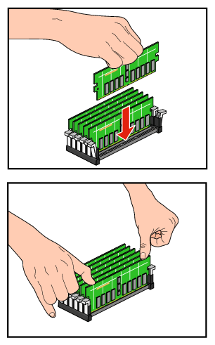 Inserting a DIMM