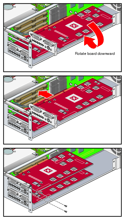Installing the Graphics Card and Retaining Screws