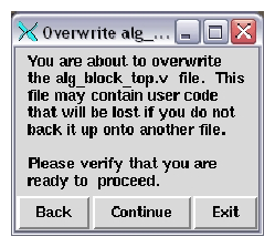 Overwrite of alg_block_top.v Verification